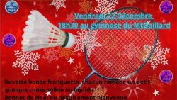 Tournoi de noël du HAC Badminton – 22 Décembre 2023 à 18H30